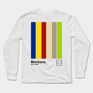 Montana // Original Minimalist Artwork Poster Design Long Sleeve T-Shirt